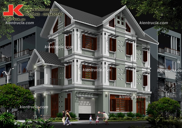 MẪU BIỆT THỰ 3 TẦNG CỔ ĐIỂN ĐẸP NHÀ ÔNG DẦN
