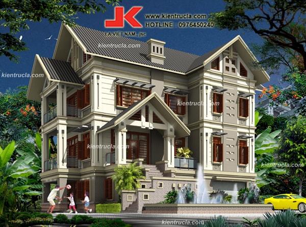MẪU BIỆT THỰ 3 TẦNG CỔ ĐIỂN ĐẸP NHÀ ÔNG SƠN