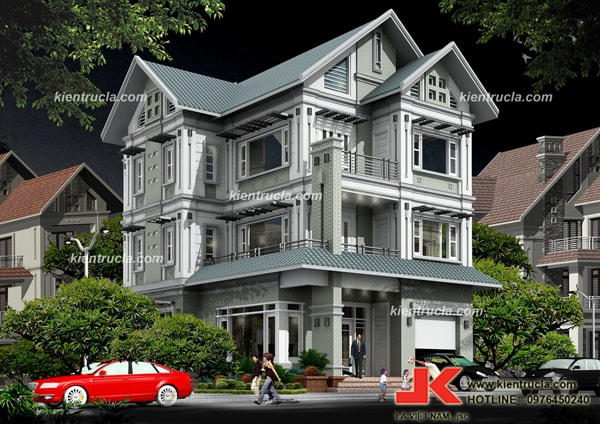 MẪU BIỆT THỰ 4 TẦNG CỔ ĐIỂN ĐẸP NHÀ BÀ VINH