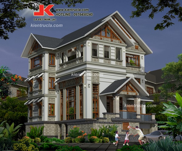 MẪU BIỆT THỰ 4 TẦNG HIỆN ĐẠI NHÀ ÔNG ÚY
