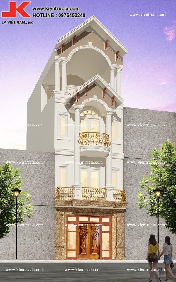 NHÀ PHỐ 4 TẦNG MÁI THÁI NHÀ ÔNG LỰC