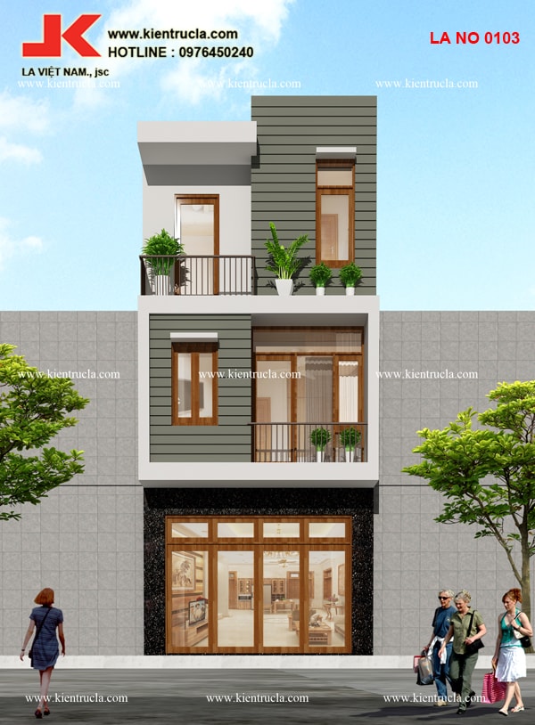 NHÀ ỐNG 3 TẦNG HIỆN ĐẠI - NO 0103