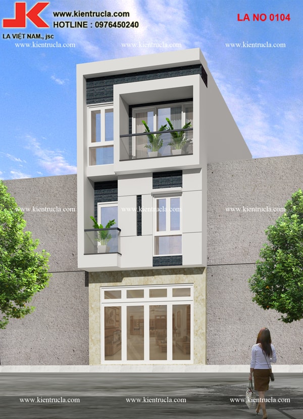NHÀ ỐNG 3 TẦNG HIỆN ĐẠI - NO 0104