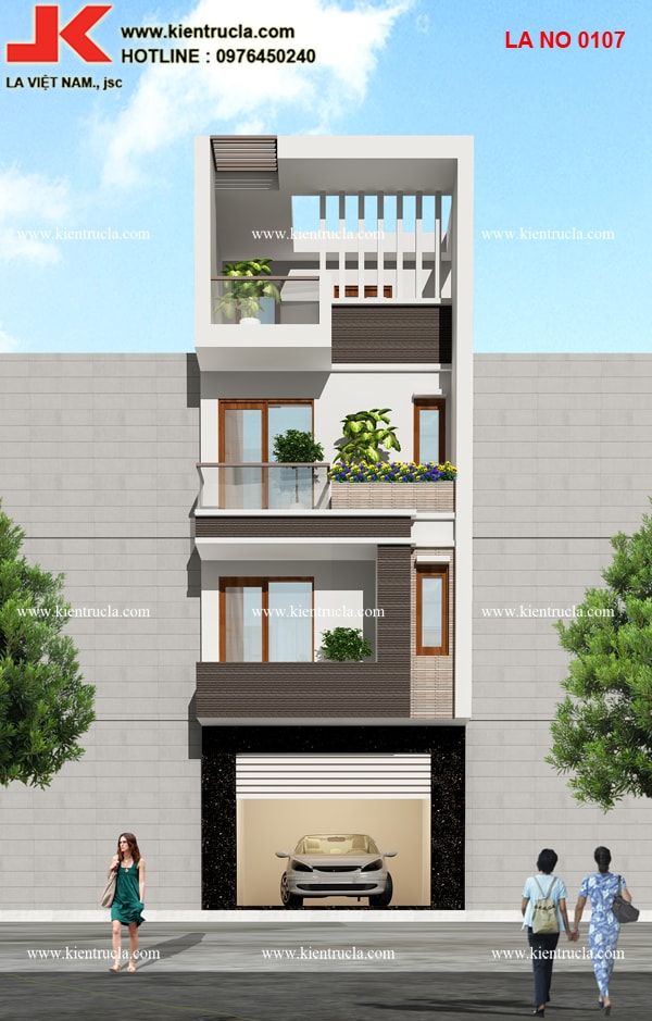 NHÀ ỐNG 4 TẦNG HIỆN ĐẠI - NO 0106