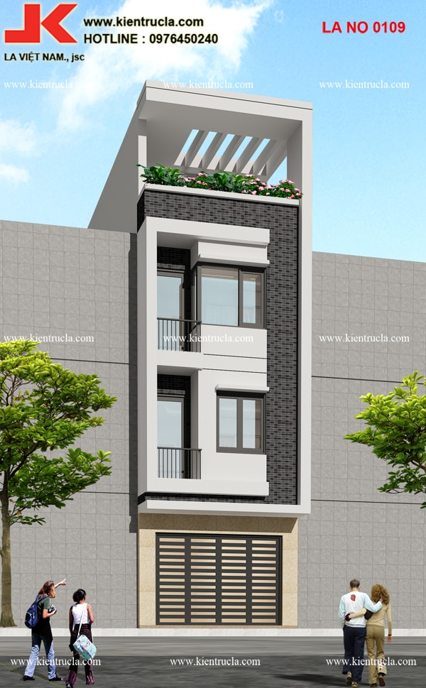 NHÀ ỐNG 4 TẦNG HIỆN ĐẠI - NO 0109