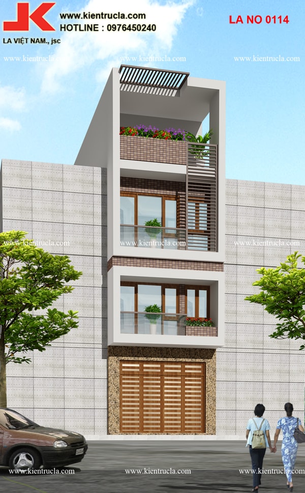 NHÀ ỐNG 4 TẦNG HIỆN ĐẠI - NO 0114