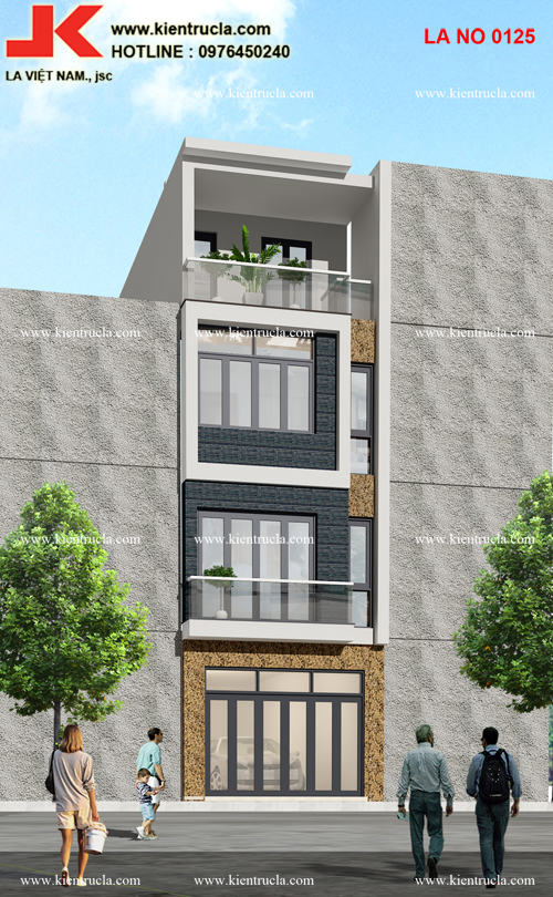 NHÀ ỐNG 4 TẦNG HIỆN ĐẠI - NO 0125