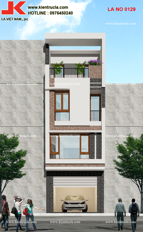 NHÀ ỐNG 4 TẦNG HIỆN ĐẠI - NO 0129