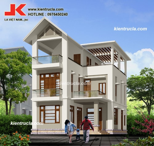Tư vấn thiết kế biệt thự 3 tầng, kích thước 8mx12m