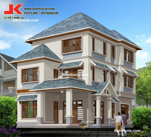 Tư vấn thiết kế biệt thự 3 tầng, diện tích 9mx13m