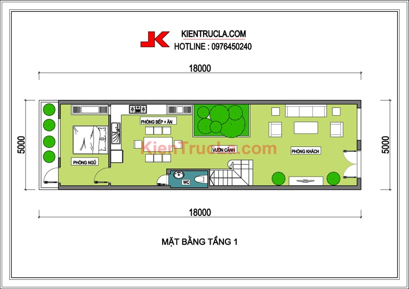 TƯ VẤN THIẾT KẾ NHÀ 5x18M