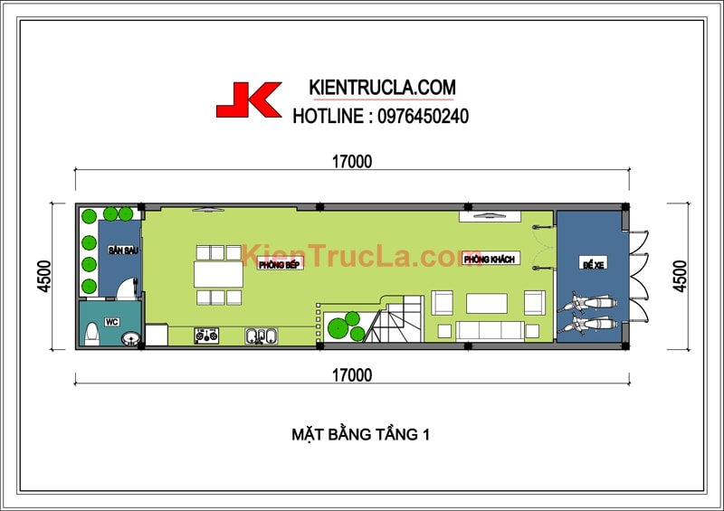 TƯ VẤN THIẾT KẾ NHÀ 4x17M