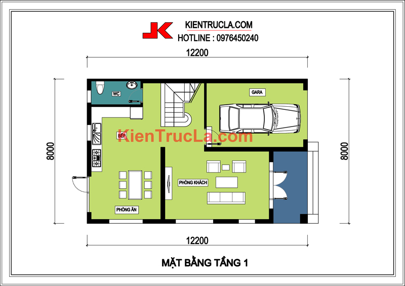 THIẾT KẾ BIỆT THỰ 8x12M