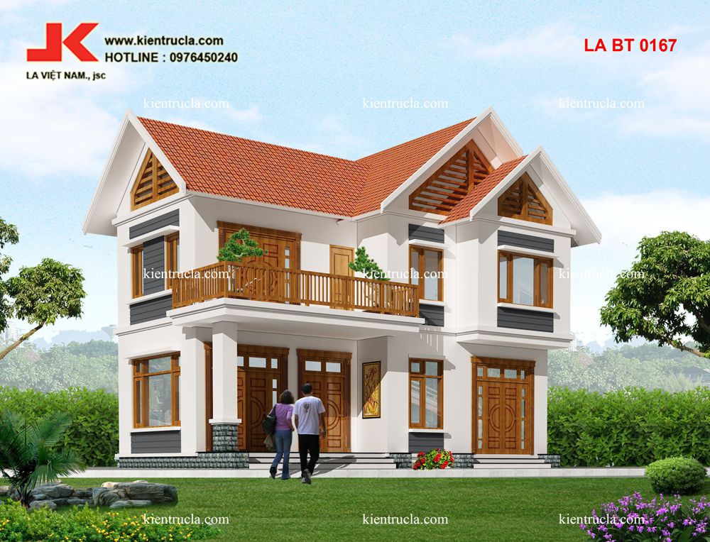 THIẾT KẾ BIỆT THỰ HIỆN ĐẠI 2 TẦNG- BT 0167