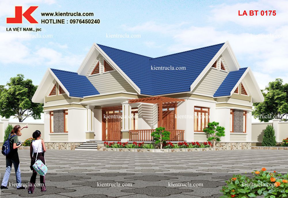 NHÀ VƯỜN 1 TẦNG 4 PHÒNG NGỦ- BT 0175