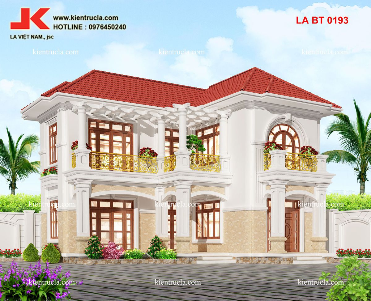 BIỆT THỰ 2 TẦNG KIỂU PHÁP CHỮ L - BT 0193