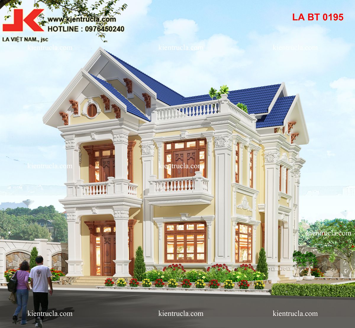 BIỆT THỰ 2 TẦNG KIỂU PHÁP - BT 0195