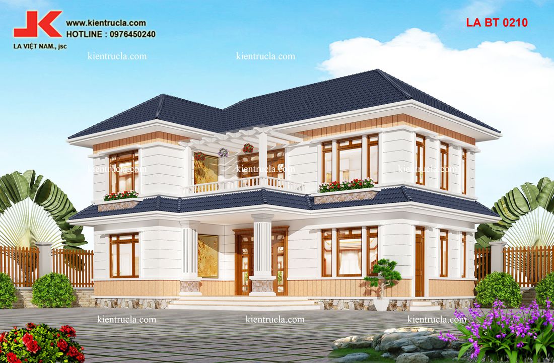 MẪU BIỆT THỰ NHÀ VƯỜN 2 TẦNG ĐẸP - BT -0210