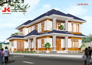 MẪU BIỆT THỰ NHÀ VƯỜN 2 TẦNG MÁI THÁI - BT 0213