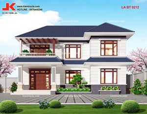 MẪU BIỆT THỰ NHÀ VƯỜN 2 TẦNG MÁI THÁI - BT 0212