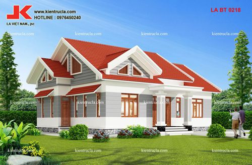 NHÀ VƯỜN 1 TẦNG 4 PHÒNG NGỦ - BT 0218