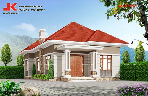 BẢN VẼ NHÀ CẤP 4 GIÁ 500 TRIỆU - BT 0223