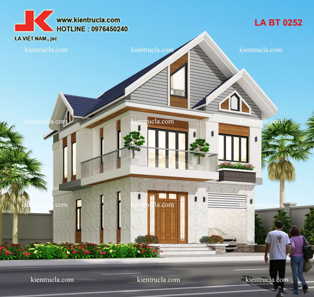 MẪU NHÀ 2 TẦNG ĐẸP - BT 0252