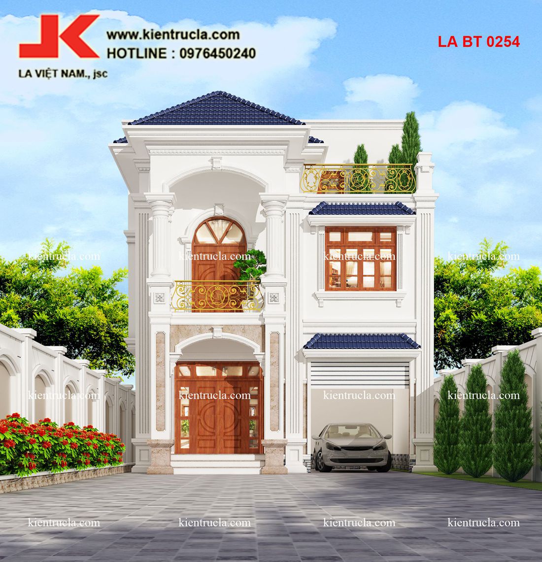 MẪU NHÀ 2 TẦNG ĐẸP - BT 0254
